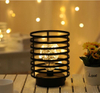 Wholesale Small Electric Metal Iron Craft Cylinder Bedside Table Lamps with Night Light for Adult Room 