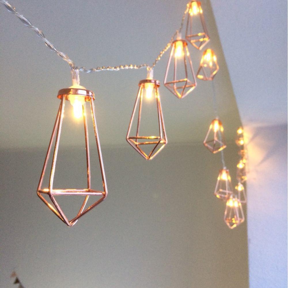 Indoor Fairy Diamond Shape Battery Operated Christmas String Light for Bedroom Factory