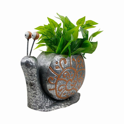 Large antique galvanized garden snail flower pots deep plan pots ornament