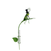 Funny rain gauge stake holder lawn grasshopper doing yoga design garden ornament