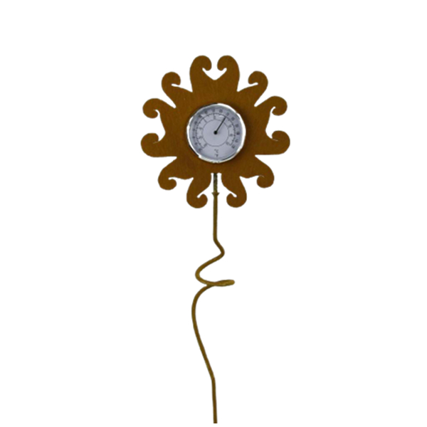 Rustic garden stake craft art design flower functional rain gauge weather measurement tools