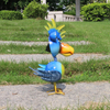 Metal Decorative Bird Statue Solar Powered Animal Garden Lights Factory