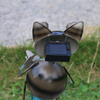 Outdoor Metal Wrought Iron Farm Animal Cat Solar Light Plant Flower Pot China Suppliers