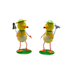 Outdoor metal duck ornaments cute animal garden stakes house accessories