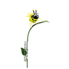 Outdoor metal garden rain gauge stakes bee figurine with rain measurement tube