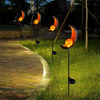 Outdoor Moon Crackle Glass Globe Metal Stake Pathway Decorative Solar Garden Lights for Walkway Yard Lawn Patio