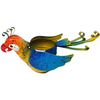 Home And Garden Decor Colorful Metal Macaw Parrot Shining Mini Planter Flower Pot Supplier