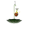 Easy use home backyard mouse figurine umbrella hanging decorative bird feeders