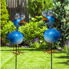 Solar Led Garden Lights Metal Bird Stakes for Yard Ornaments
